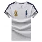 ralph lauren t-shirt with logo big pony 3 an crown r66247 gris